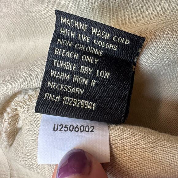 Suzanne Betro Denim Jacket Women Plus SZ 4X Khaki Chambray Beige Classic Frayed - Picture 14 of 16